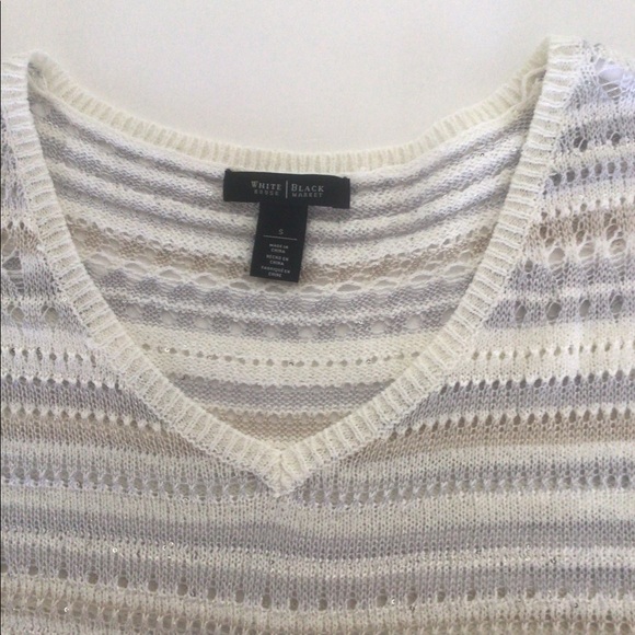 WHITE HOUSE BLACK MARKET CROCHET KNIT TOP SMALL - Picture 8 of 14